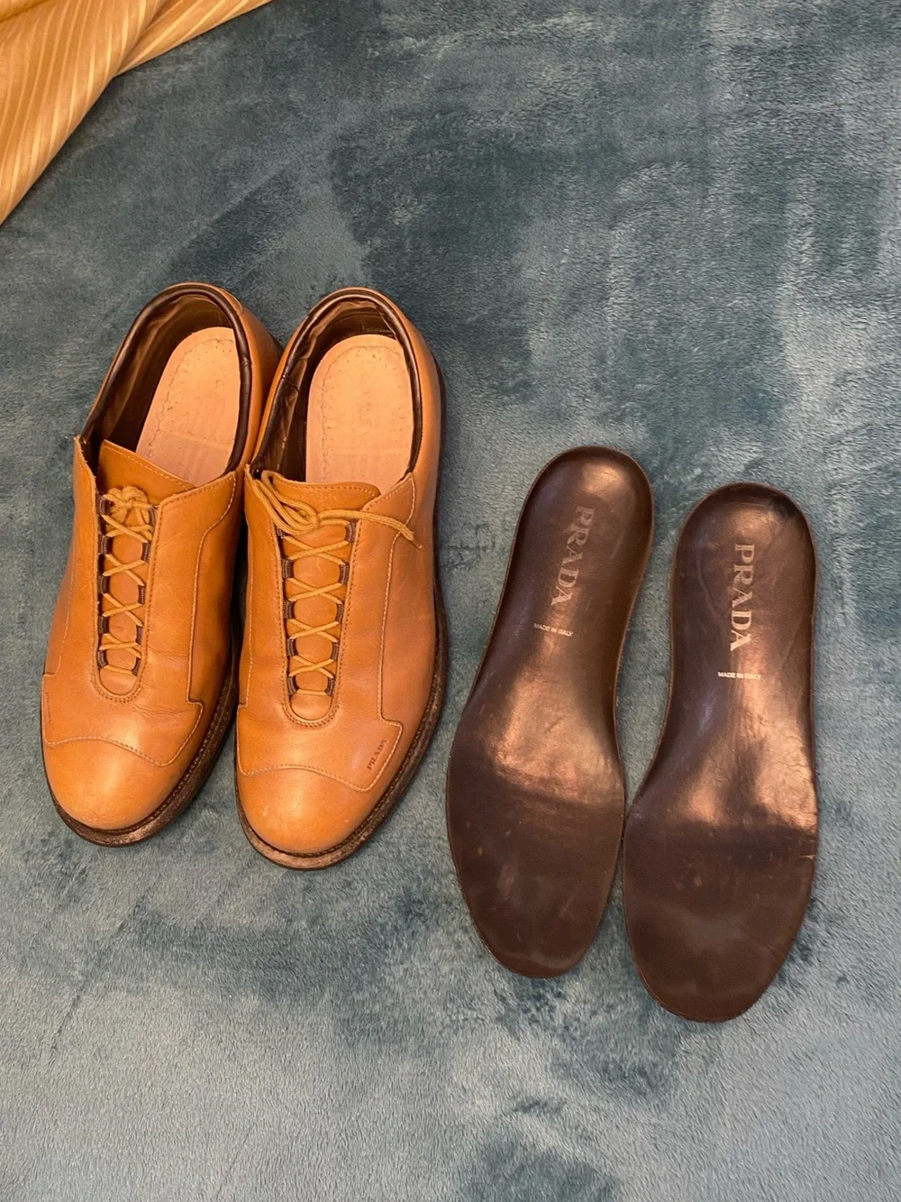 Prada classic tan